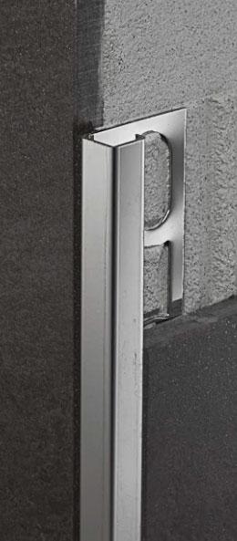 ZQAGN/100 Профиль в форме прямого угла silver scratched polished aluminium 1x270