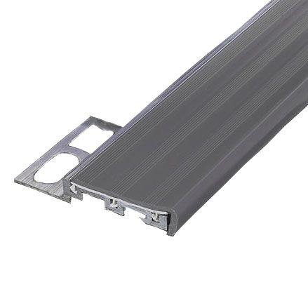 SB/125 Профили для защиты ступеней aluminium+pvc т.серый 7x270 ZZ