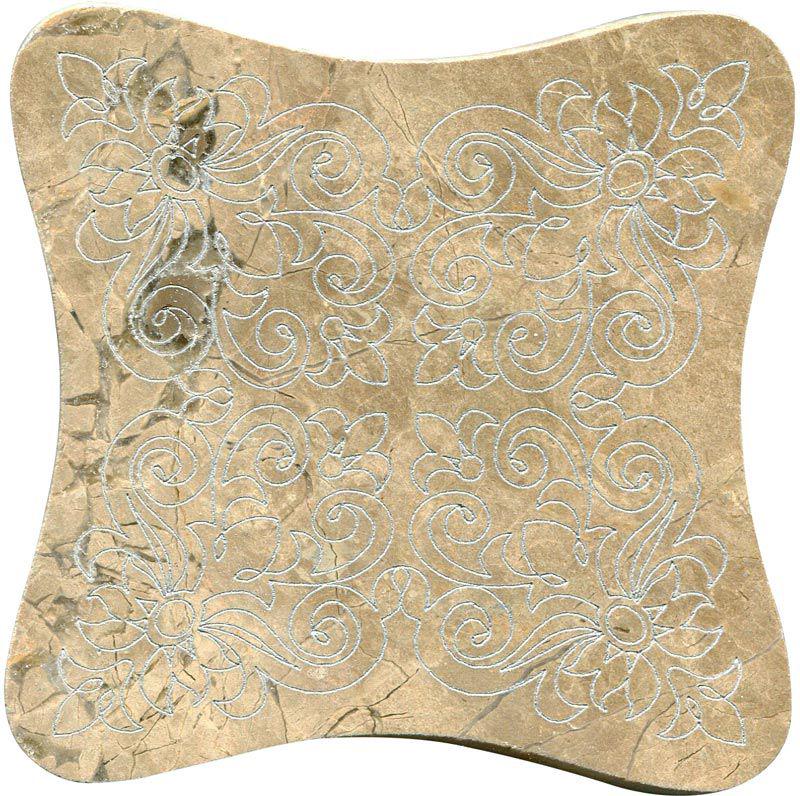 Тозетка Emperador Light Primera Marbl Tile № -8 серебро (n048403) |10х10