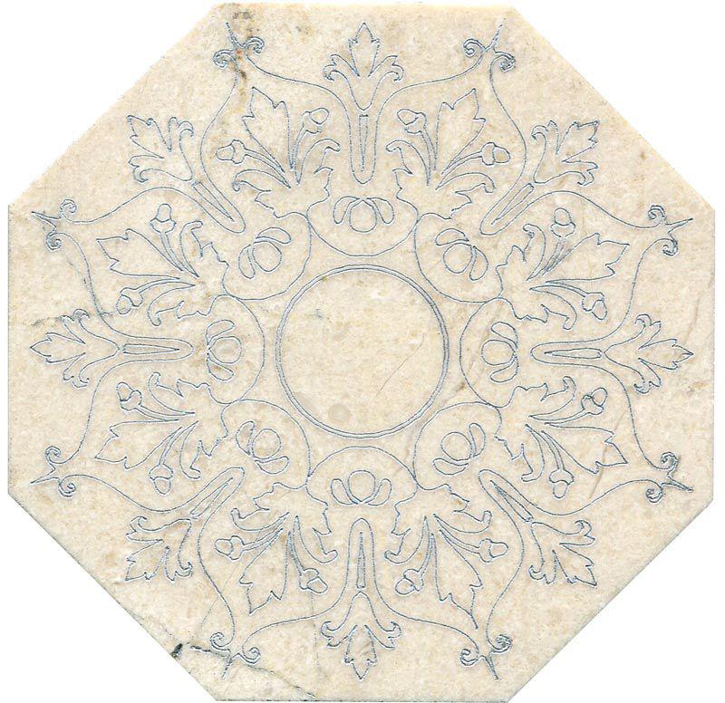 Тозетка Crema Marfil  Marbl Tile № -4 серебро (n048397) |10х10