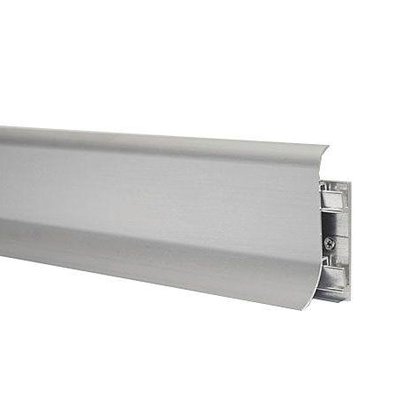 98/7SF Плинтус алюминиевый анодированный серебро 7x200 ZZ