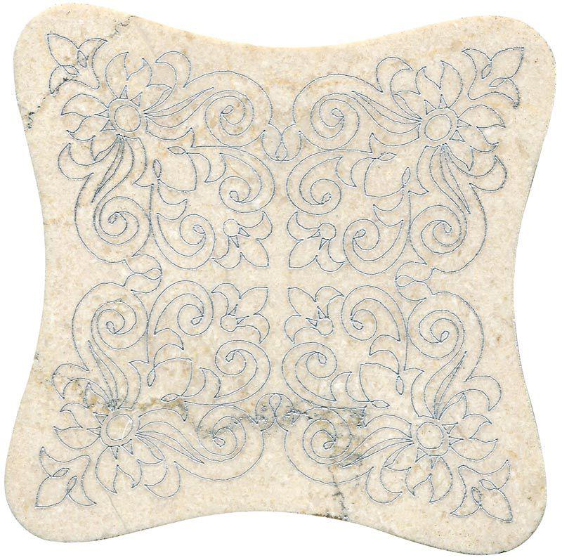 Тозетка Crema Marfil  Marbl Tile № -8 серебро (n048397) |10х10