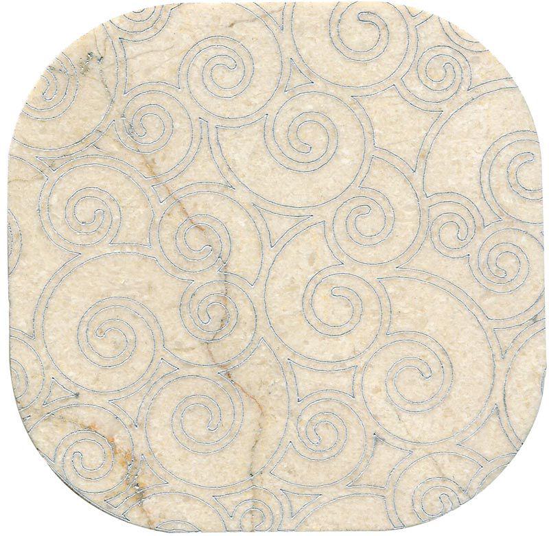 Тозетка Crema Marfil  Marbl Tile № -7 серебро (n048397) |10х10