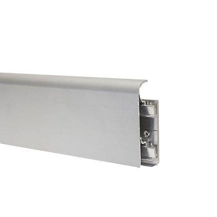 97/7SF Плинтус алюминиевый анодированный серебро 7x200 ZZ