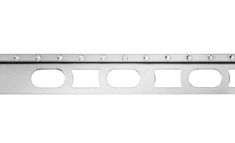 DJKС/10 Декоративный профиль латунь хромированная + Cristals from Swarovski 1х0.5x270 арт.13300 ZZ