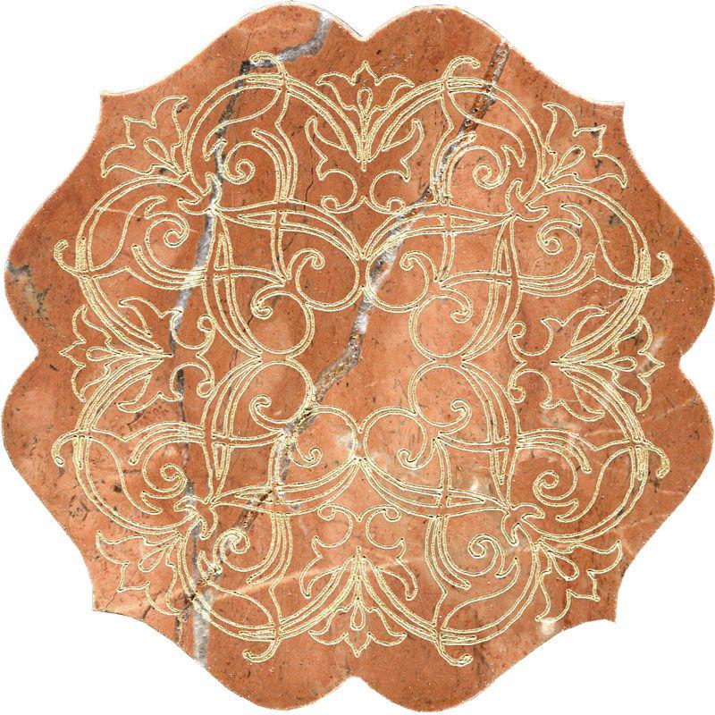 Тозетка Rojo Alicante Primera Marbl Tile № -1 золото (n048413) |10х10