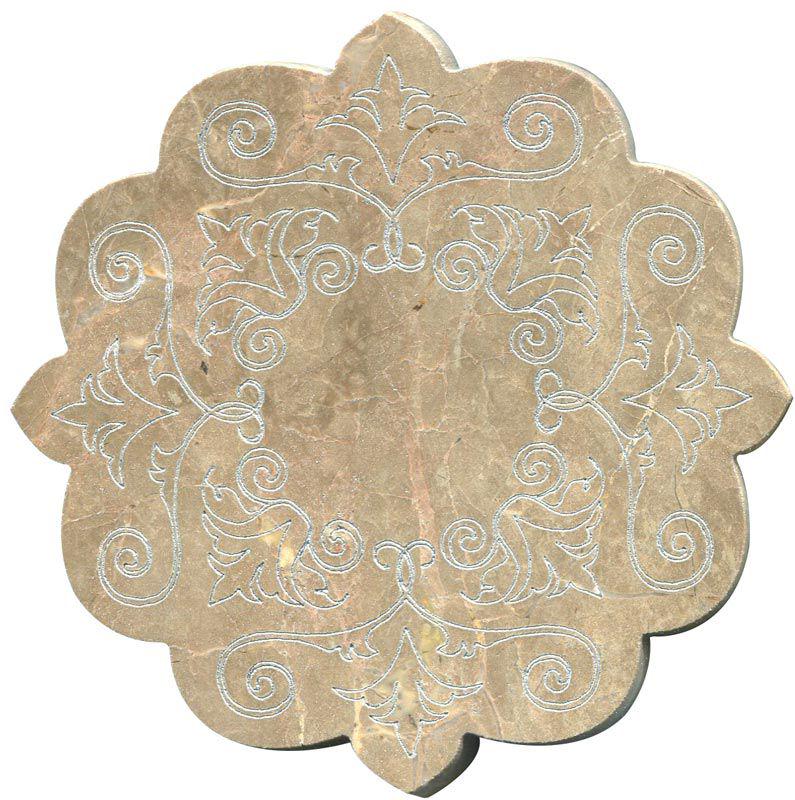 Тозетка Emperador Light Primera Marbl Tile № -5 серебро (n048403) |10х10