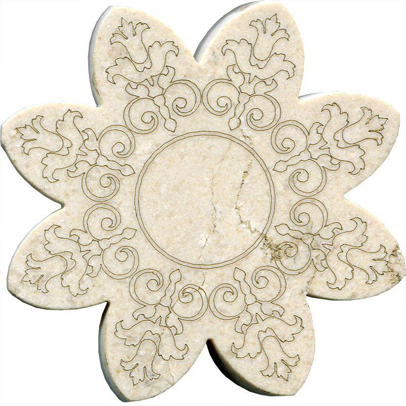 Тозетка Crema Marfil  Marbl Tile № -3 золото (n048397) |10х10