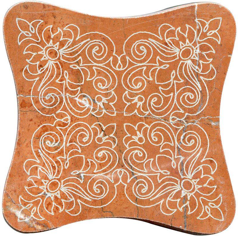 Тозетка Rojo Alicante Primera Marbl Tile № -8 серебро (n048413) |10х10