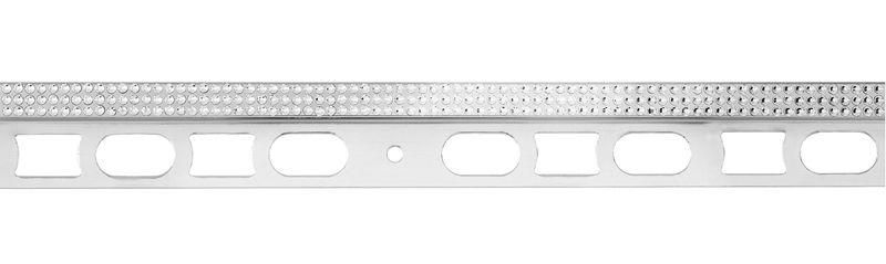 UKС/10 Декоративный профиль латунь хромированная + Cristals from Swarovski 1х1x270 арт.13310 ZZ