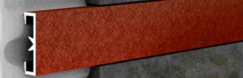 LDAD Алюминиевый декоративный анодированный профиль brown / коричневый 2.5x270