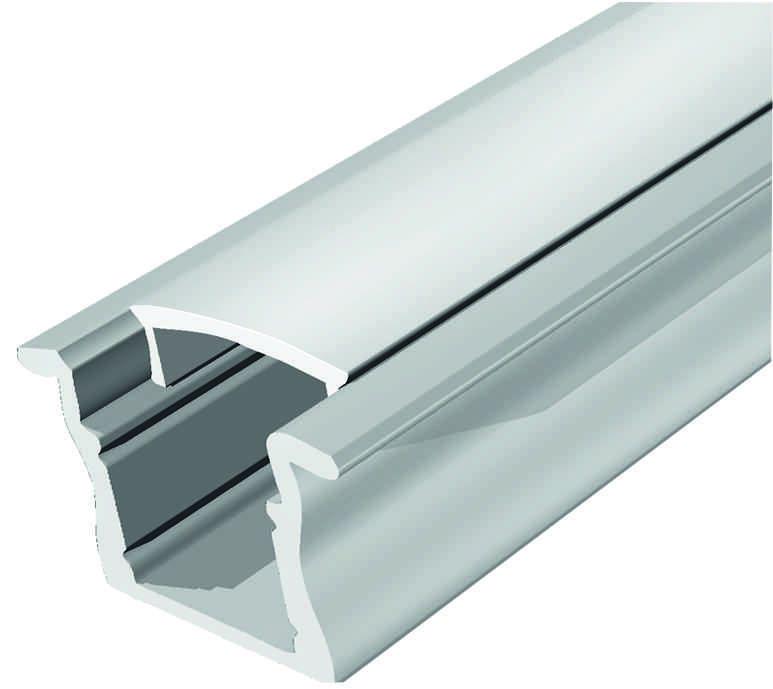 Декоративный алюминиевый профиль с анодированным покрытием, в комплекте с рассеивателем, 25*15*2000