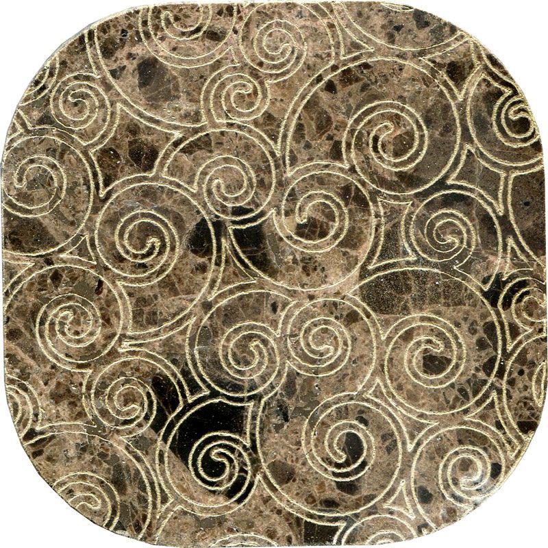 Тозетка Marron Emperador Primera Marbl Tile № -7 золото (n048401) |10х10