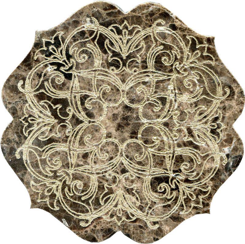 Тозетка Marron Emperador Primera Marbl Tile № -1 золото (n048401) |10х10