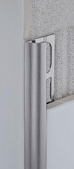 RTM/10 Наружный алюминевый профиль titanium satin polished 1x270