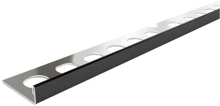 Бордюр-вставка из нерж.стали матир.черный ПП01-10НСМ.015 1х1х 270 см ZZ