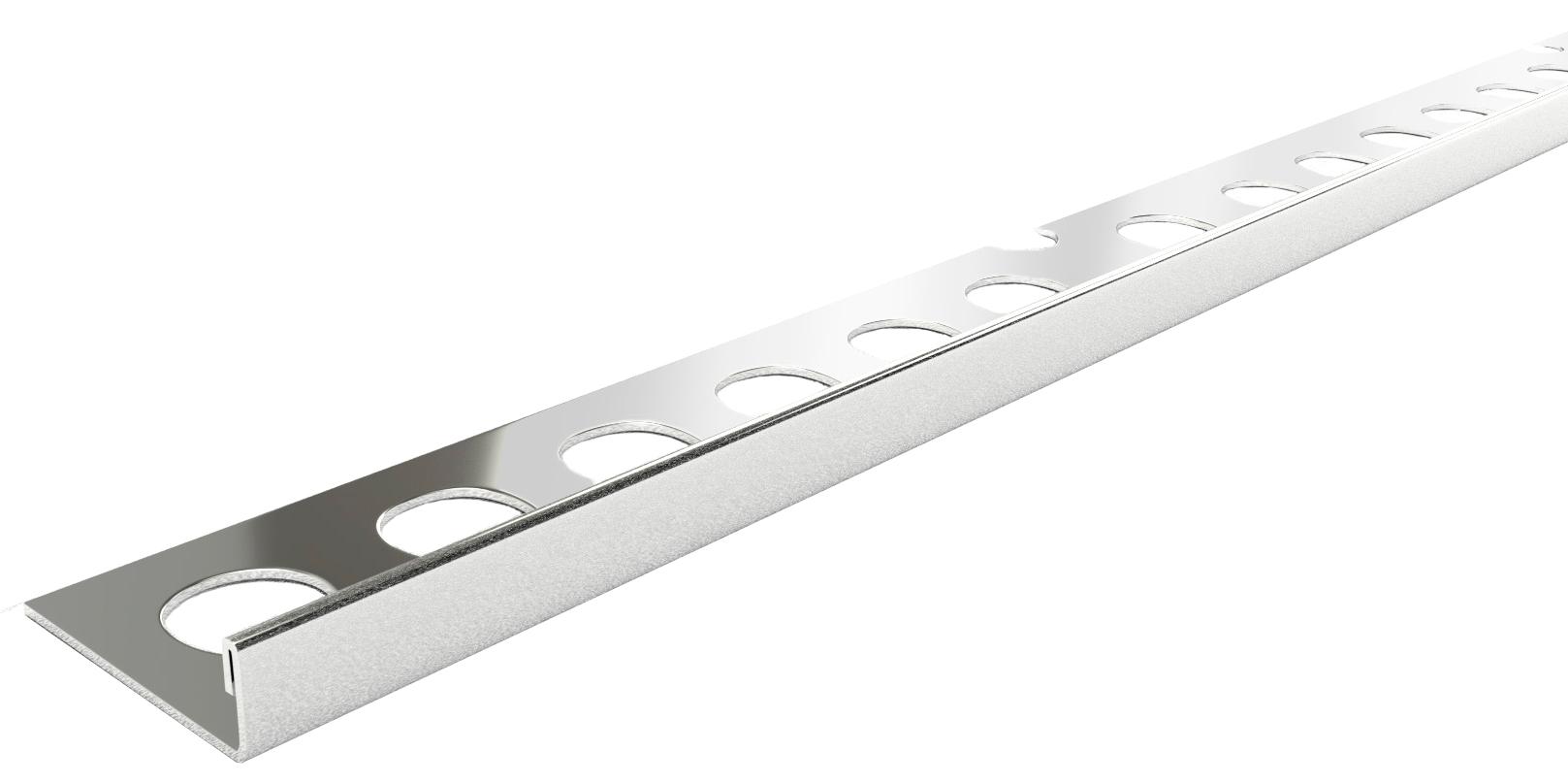 Бордюр-вставка из нерж.стали матир.серебро ПП01-10НСМ.001 1х1х 270 см ZZ