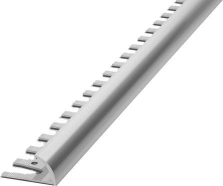 Профиль окантовочный ПК 14.2700.01л изгибается по радиусу (цвет серебро)