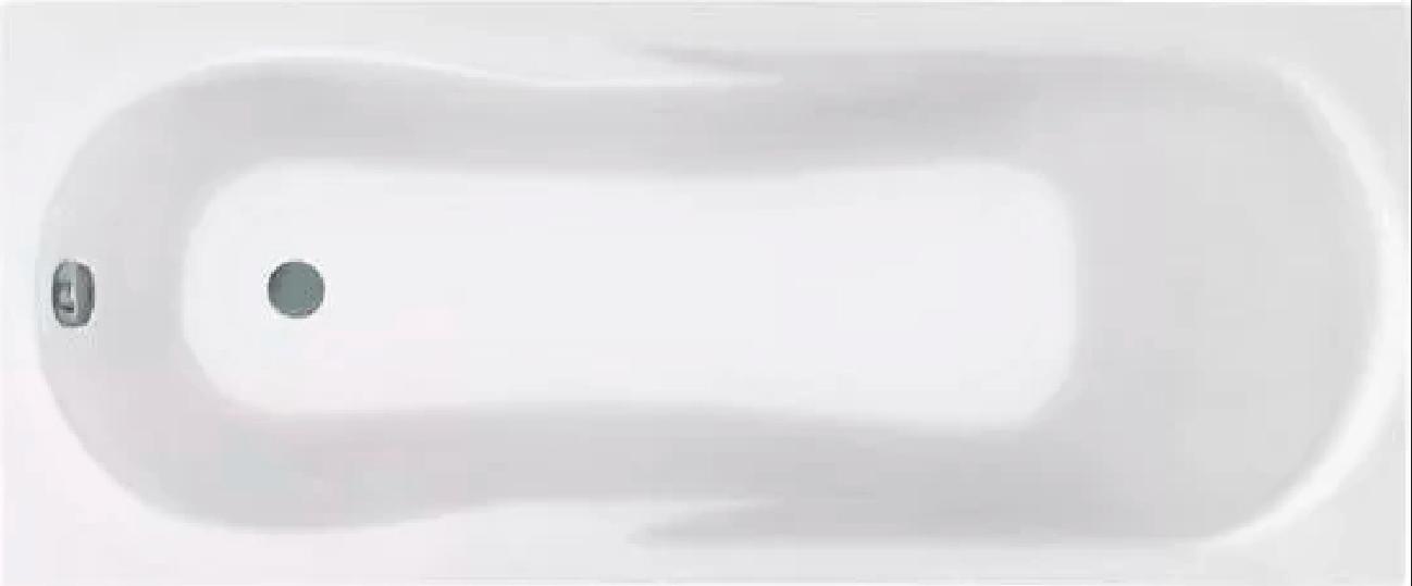 Ванна акриловая 170х75 см, БЕЗ каркаса, панелей, слива-перелива, цвет белый, ZZ