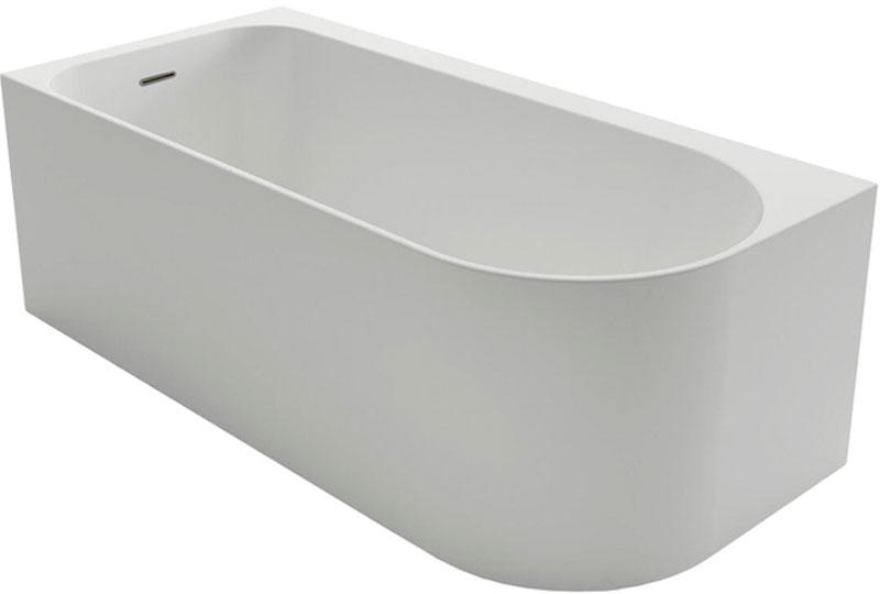 Ванна акриловая LUTON 1700x800x580 мм, пристенная,  в комплекте сифон, металлическая рама (каркас), левая, цв. белый, ZZ
