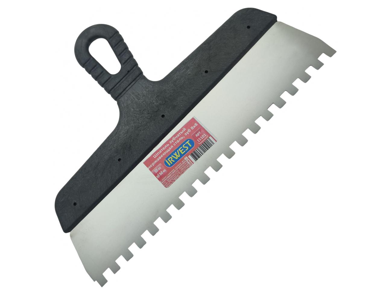 Шпатель зубчатый 8х8, полотно нерж. сталь 300 мм