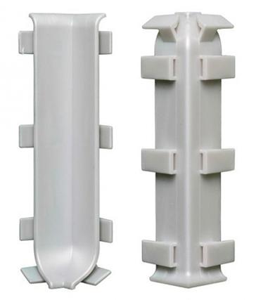 Угол внутренний ПВХ для ал. плинтуса Пл 80 (серебряный) КПл 80-3.01л ZZ