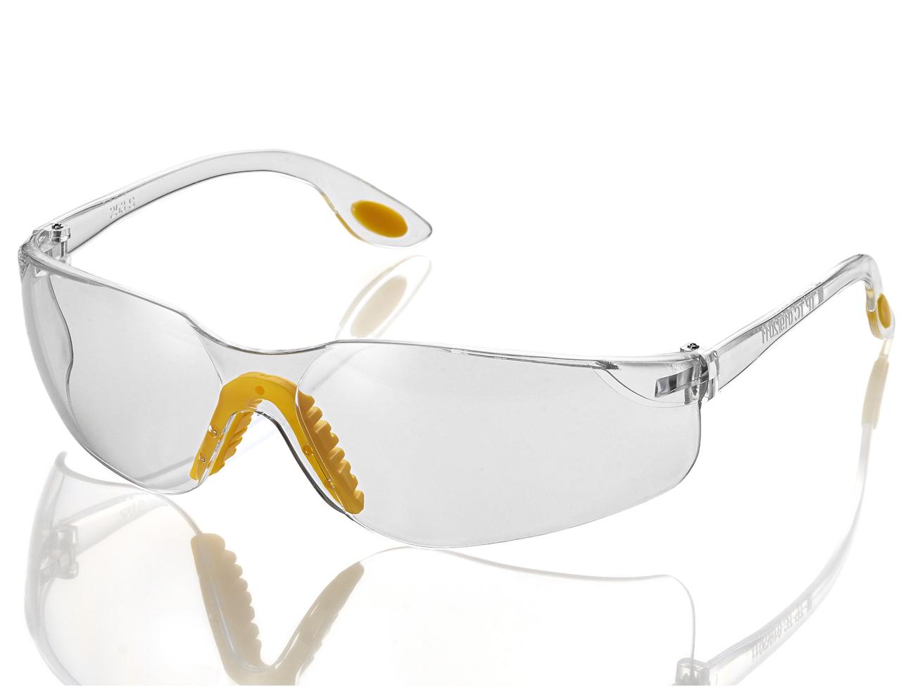 Защитные очки прозрачные (арт 701), дужки с силиконовыми вставками