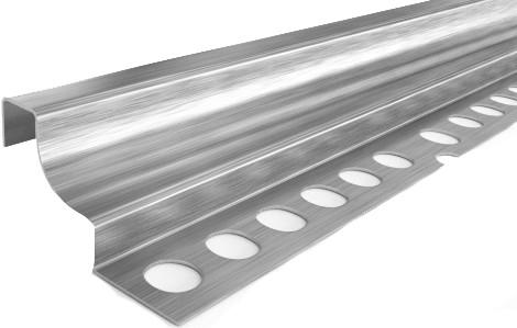 Профиль полукруглый  д/внутр. углов нерж. сталь . стинир. ПК 61-10НС  270см  ZZ