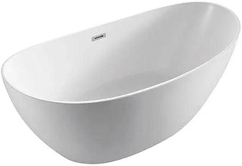 Ванна акриловая GOLDFIELD 1700х750х650 мм свободностоящая, с сифоном и металлической рамой, цвет белый, ZZ