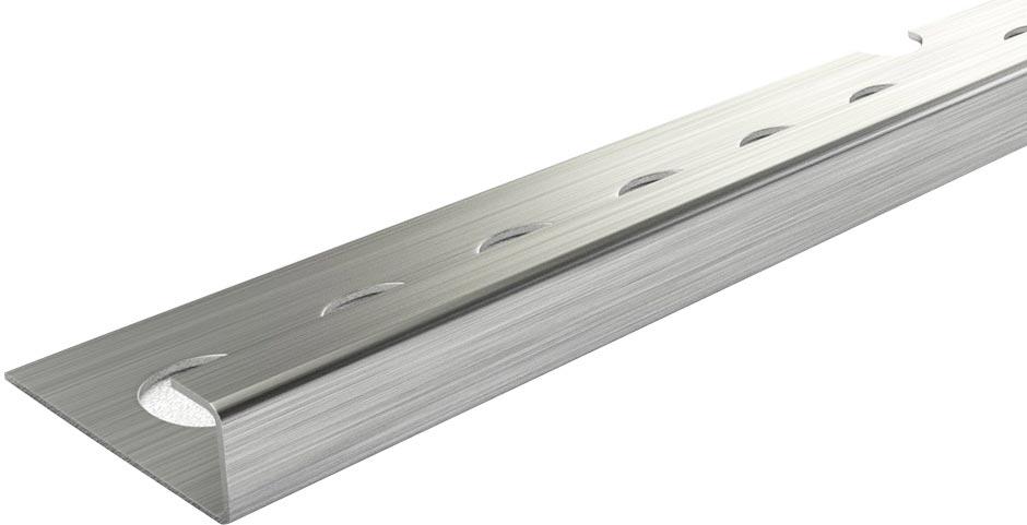 Профиль окантовочный К 8НС нерж.сталь сатинир. H=8мм  270см   |0,8 х270