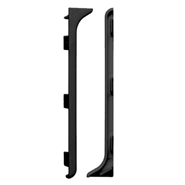 Заглушка ПВХ(правая+левая) для ал. плинтуса Пл 80 (черный) КПл 80-4.15  (цена за уп.2 шт) ZZ