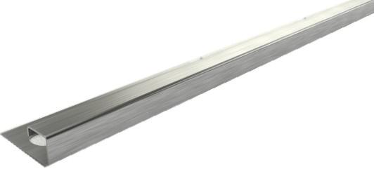Профиль окантовочный ПК 16-12 НСП нерж.сталь полир. H=12мм N=10мм  270см  ZZ |1,2х270