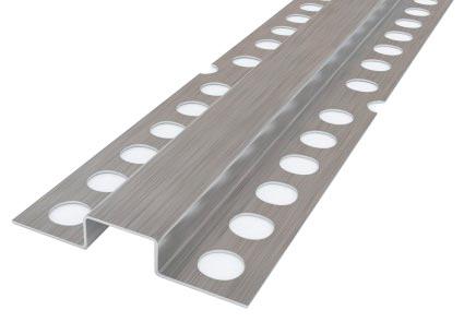 Профиль разделит. закладной ПП 30-10НС нерж. сталью сатинир. 30мм, h =10мм 270см   ZZ