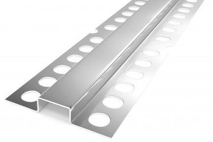 Профиль разделит. закладной ПП 30-10НСП нерж. сталью полир. 30мм, h =10мм 270см   ZZ