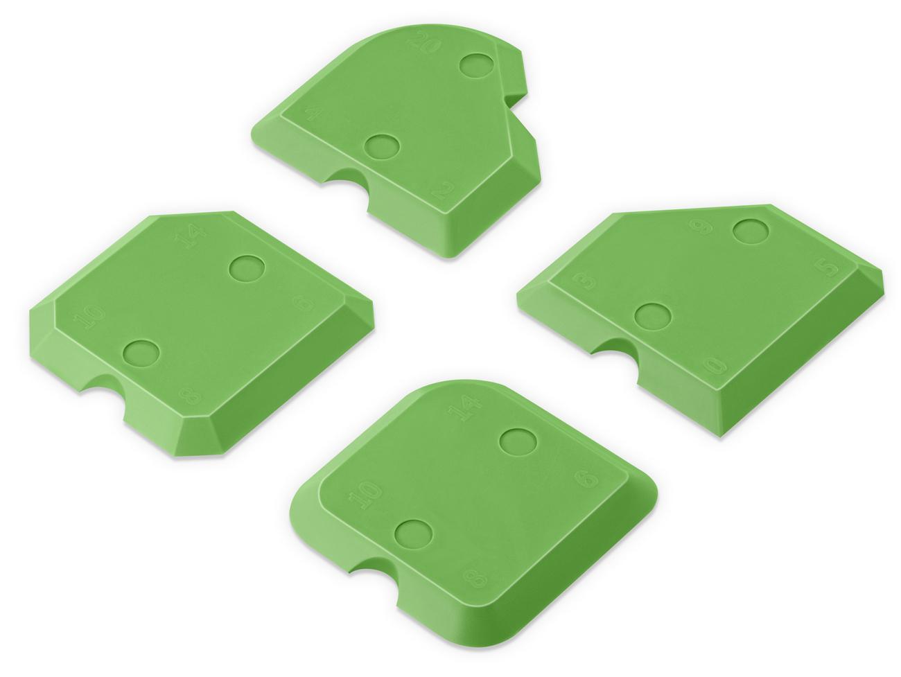 Проф.набор шпателей для выравнивания , 4шт ,жесткость 80 (арт.962)