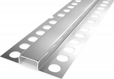 Профиль разделит. закладной ПП 15-12НСП нерж. сталью полир. 270см   ZZ