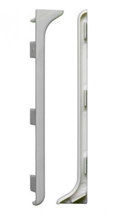 Заглушка ПВХ(правая+левая) для ал. плинтуса Пл 80 (серебряный) КПл 80-4.01л ZZ