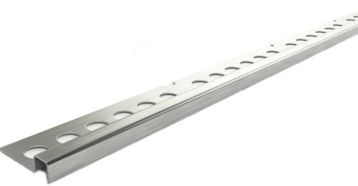 Профиль окантовочный ПК 12-10 НС нерж.сталь сатинир. H=10мм N=10мм  270см  ZZ |12,5х270