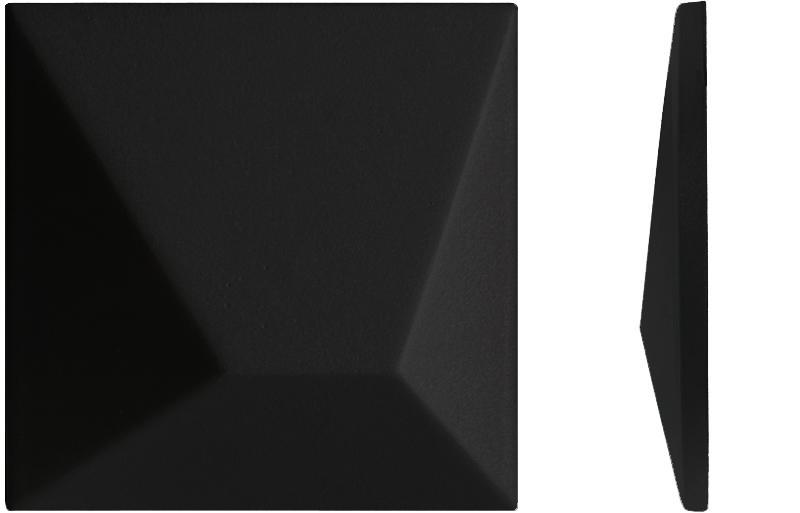 Декор рельеф Египет черный глянцевый|12.3x12.3