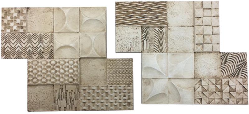 Декор Quadro Ivory (2 вида ) |19,5х24,5х1,8