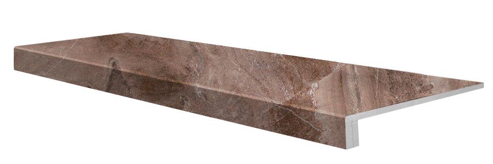 Ступень Евро Проходная Керамогранит Лава коричневый темн. AntiSlip (n059406)|30x45