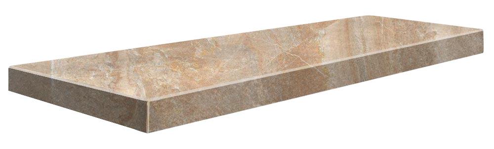 Ступень Евро Левая Керамогранит Лава коричневый светл. AntiSlip (n059407) 30x45