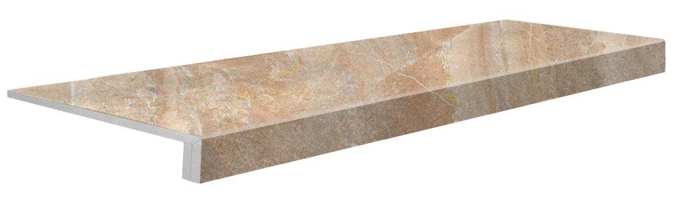 Ступень Евро Проходная Керамогранит Лава коричневый светл. AntiSlip (n059407)|30x45