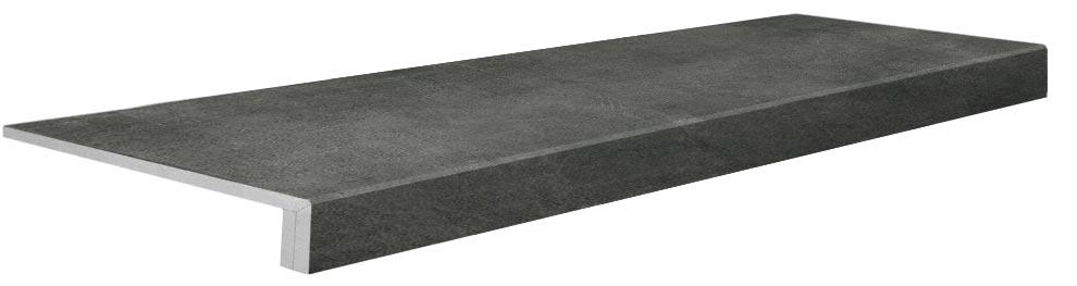 Ступень Евро Проходная Керамогранит Beton G1103 CR структ.антрацит (n077892)|34,5x120