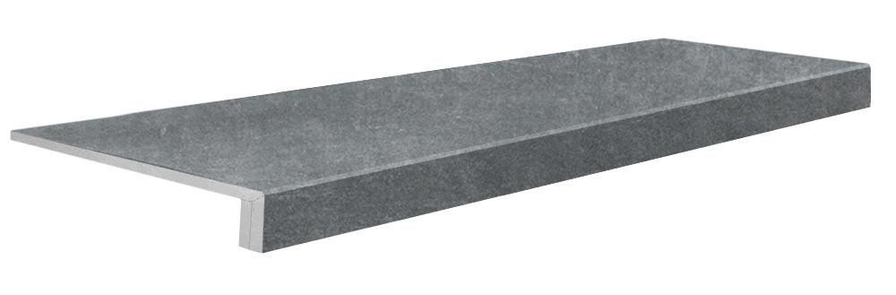 Ступень Евро Проходная Гранит Стоун Цемент Темносерый структурн (n071902)|34,5x120