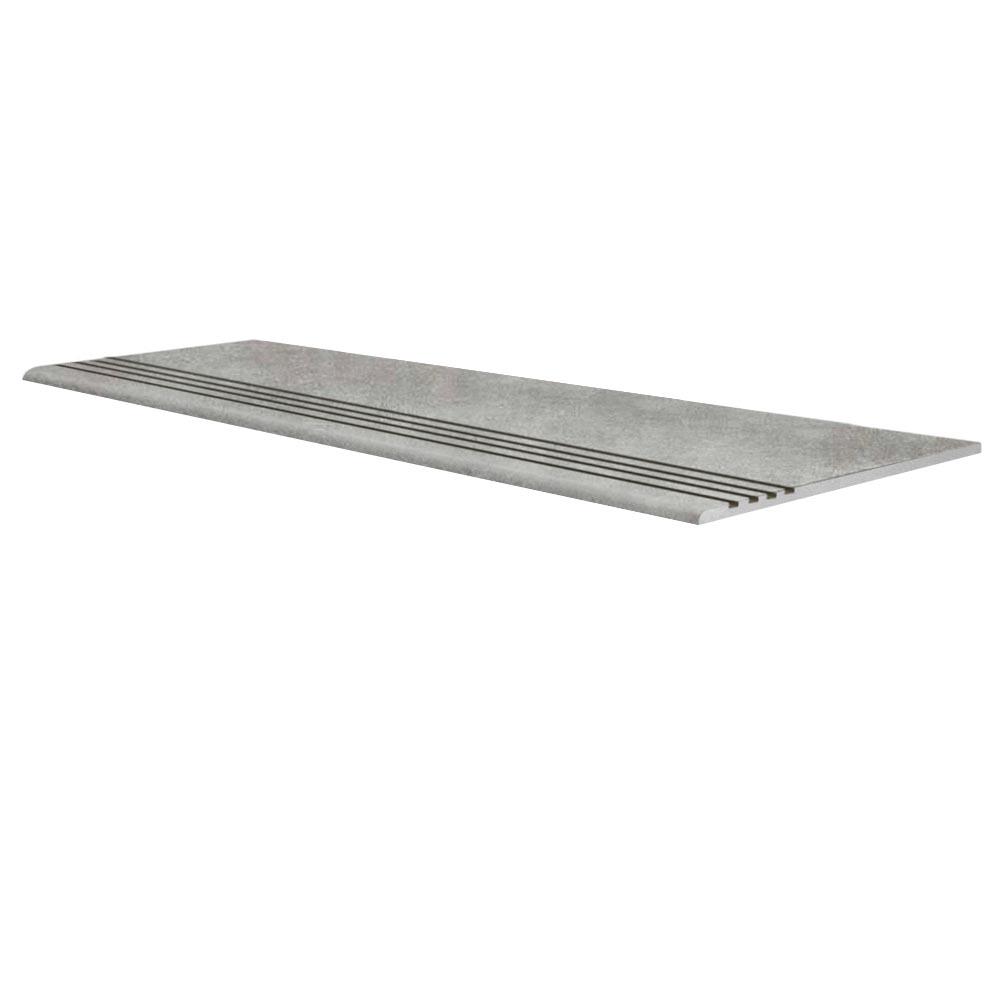 Ступень Стандарт Проходная Керамогранит Beton G1102 MR мат.серый (n077887) |29.6x120