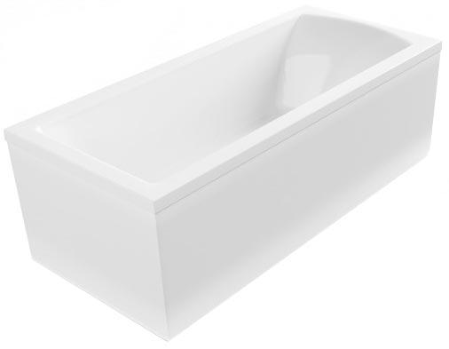 Ванна акриловая "Ривьера", 1800х800 мм, прямоугольная, БЕЗ каркаса, слива-перелива и панели, белая ZZ