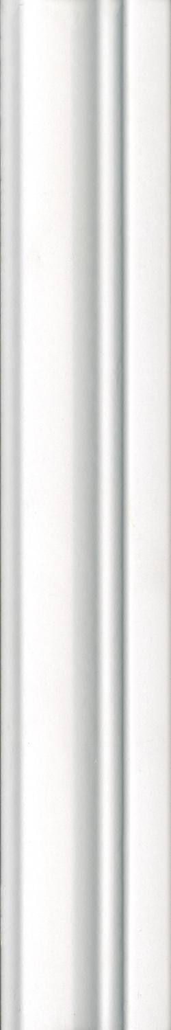 Бордюр Багет Магнолия белый матовый обрезной ХХ |30х5