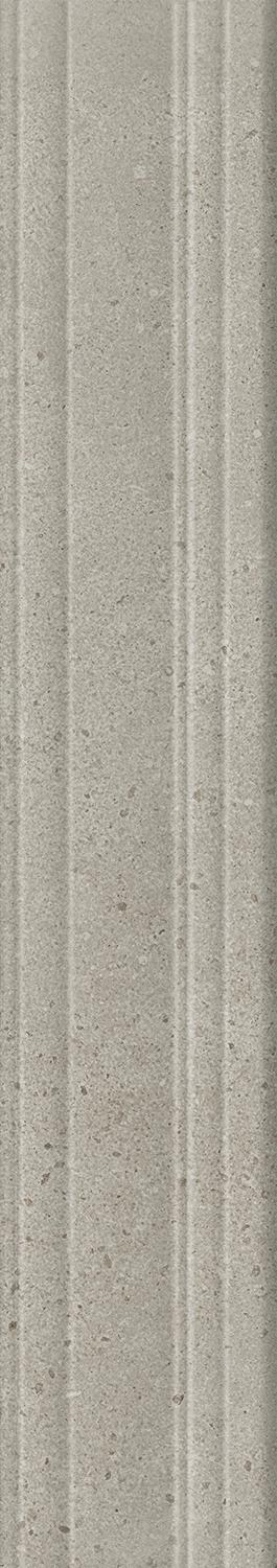 Бордюр Багет Монсеррат серый светлый матовый обрезной |40х7,3