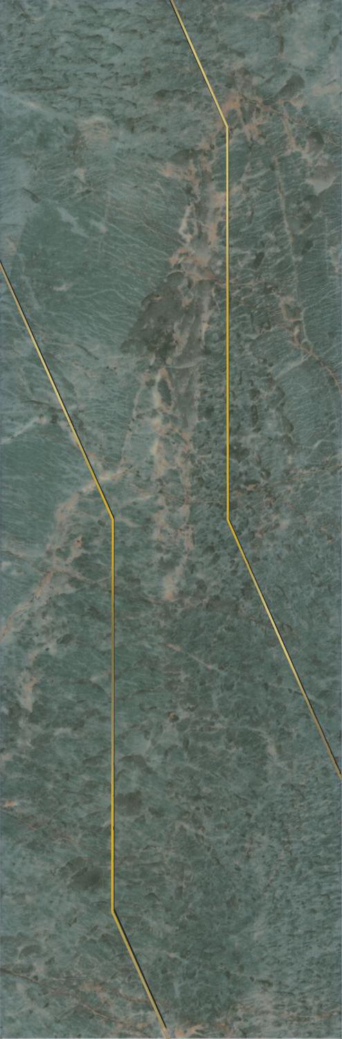 Декор Эвора зеленый глянцевый обрезной |30х89,5